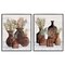 Stupell Industries Rustic Jars of Flowers 2 pc Framed Giclee Wall Art Set Design by Cindy Jacobs